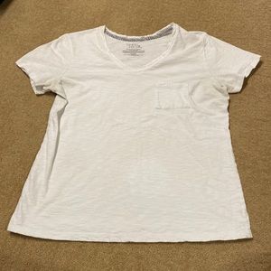 White time and tru V-neck t-shirt